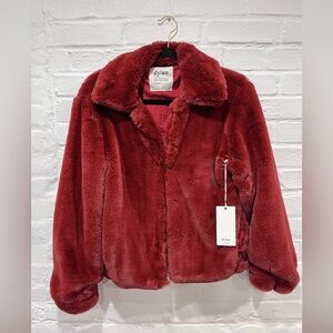 Dylan red faux fur coat/jacket